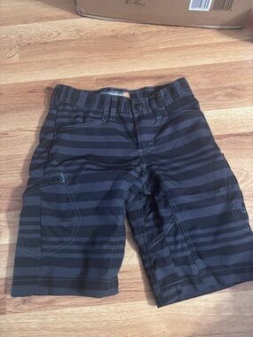 Boys' Black Striped Cargo Shorts
